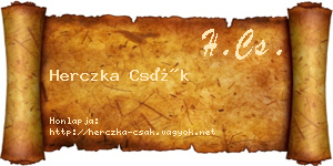Herczka Csák névjegykártya